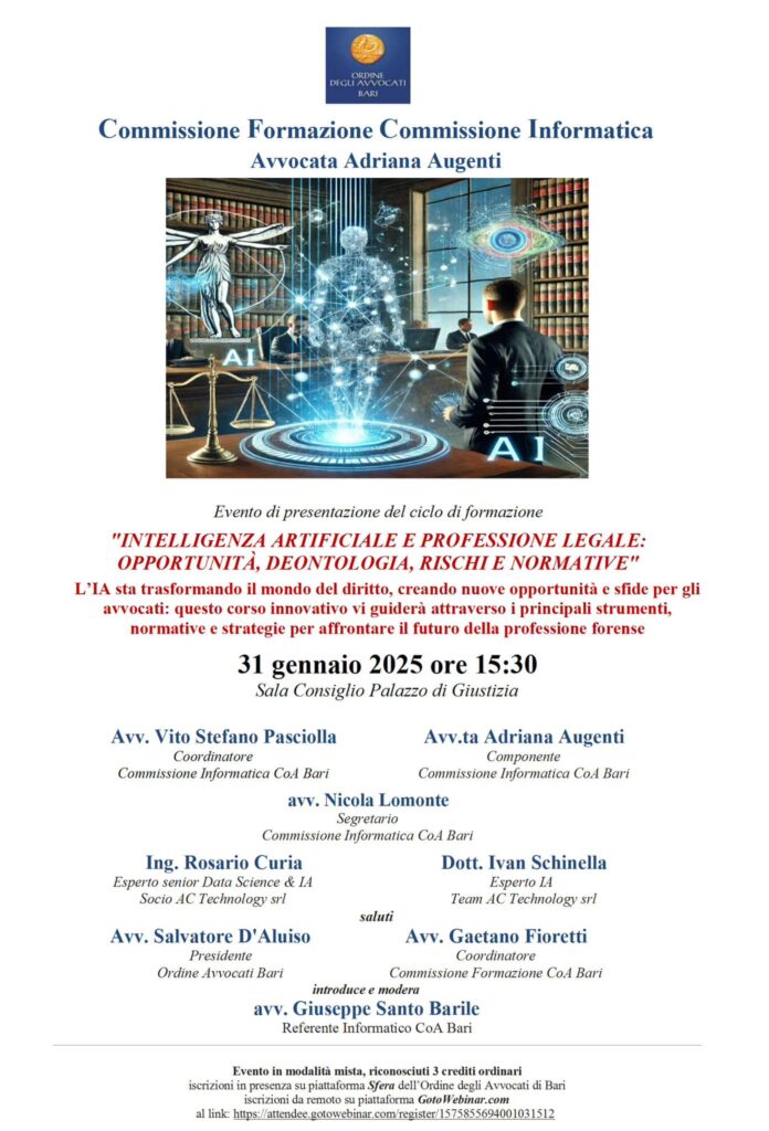 La locandina dell'evento formativo.